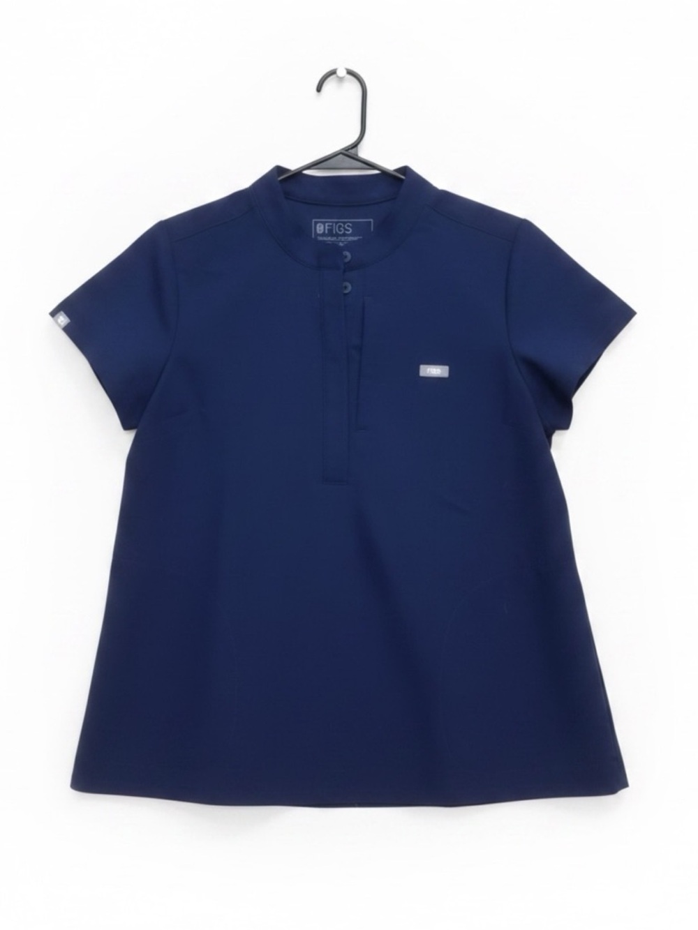 FIGS Francisca Henley Scrub Top Navy Size Small Good Condition 💙